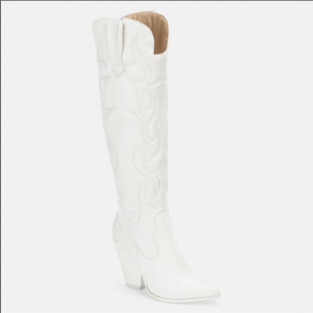 Missguided New Padded Western Knee High Boots